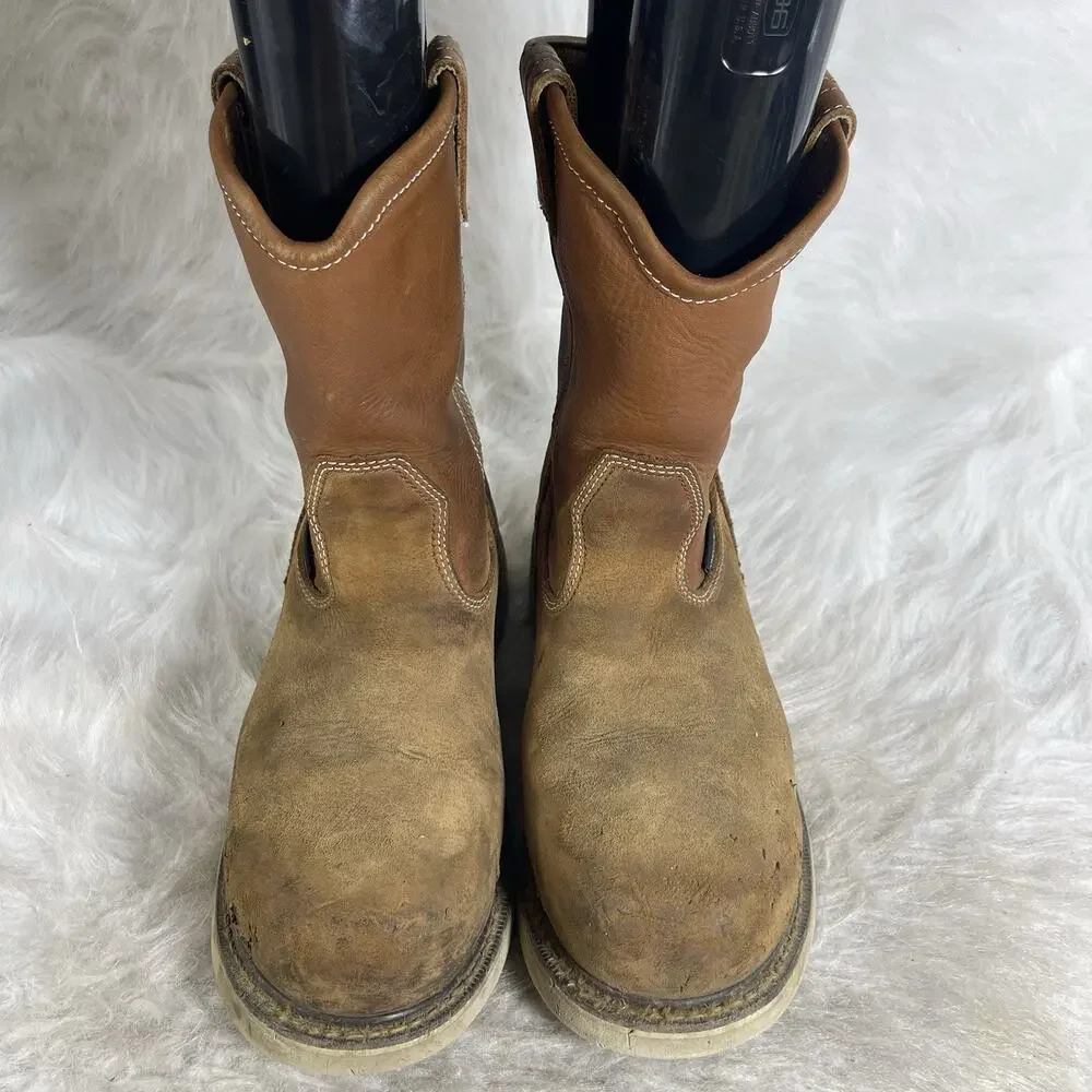 Mens ARIAT Rebar Wedge Pull On Composite Toe Work Boot sz 9.5 D